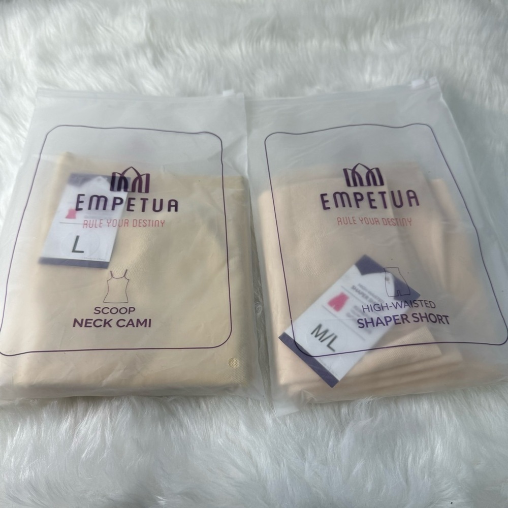 Empetura New Scoop Neck Cami And High Rise Shaper Shorts